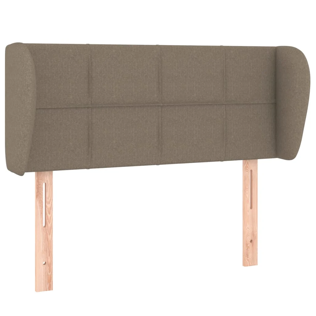 sengegavl med kanter 103x23x78/88 cm stof gråbrun - Image 2