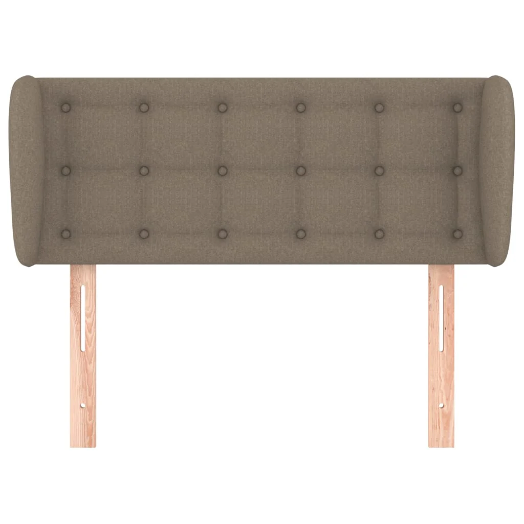 sengegavl med kanter 103x23x78/88 cm stof gråbrun - Image 3