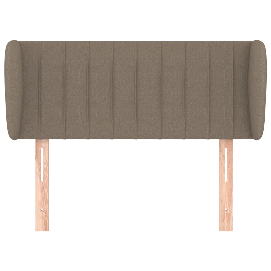 sengegavl med kanter 103x23x78/88 cm stof gråbrun - Image 3