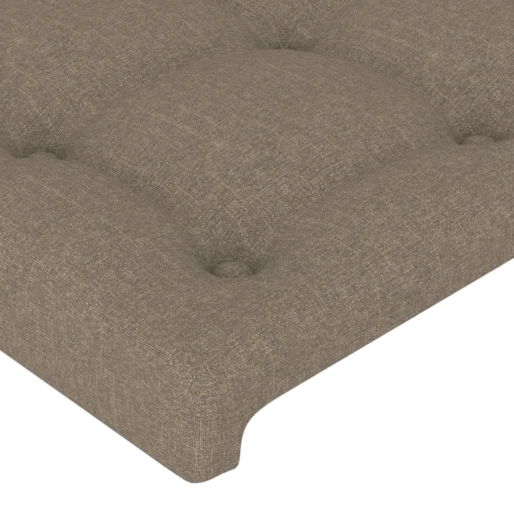 sengegavl med kanter 103x23x78/88 cm stof gråbrun - Image 5