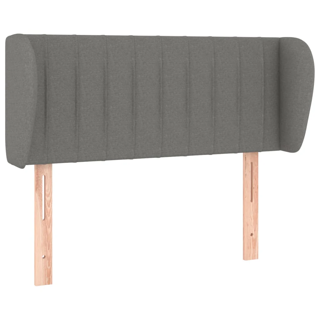 sengegavl med kanter 103x23x78/88 cm stof mørkegrå - Image 2