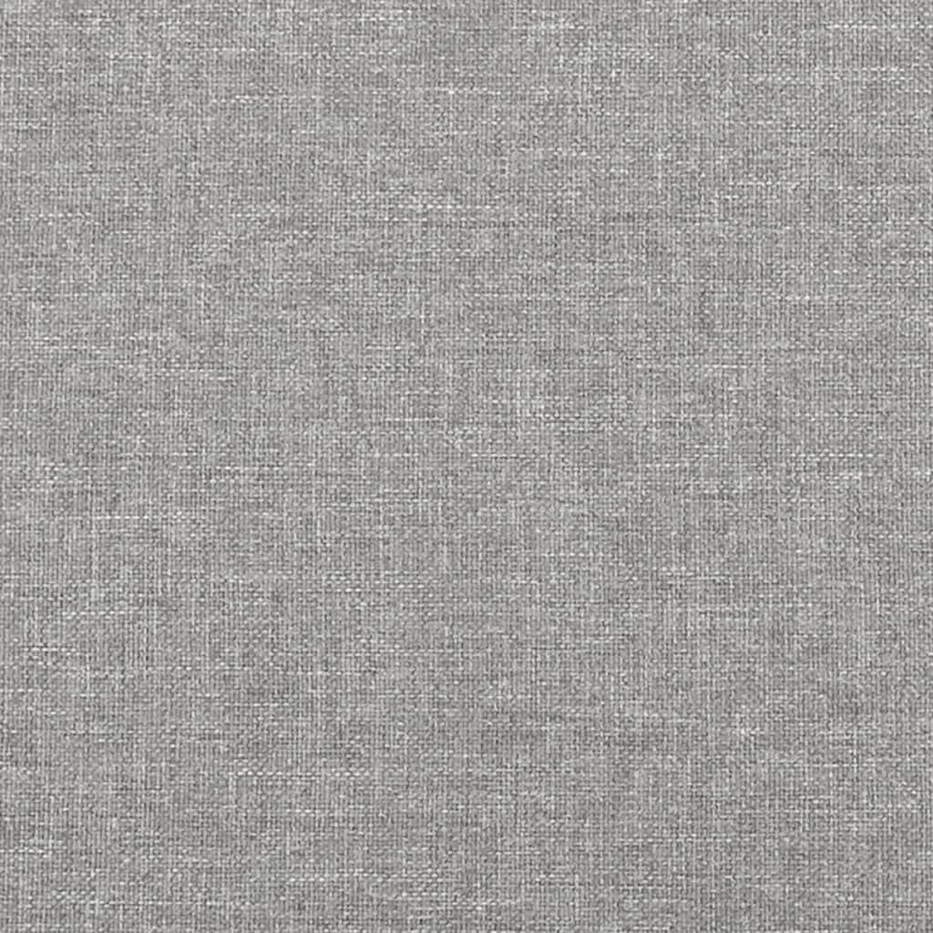 sengegavl med kanter 147x16x78/88 cm stof lysegrå - Image 6