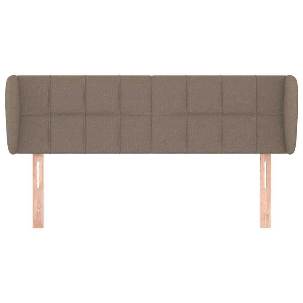sengegavl med kanter 147x23x78/88 cm stof gråbrun - Image 3