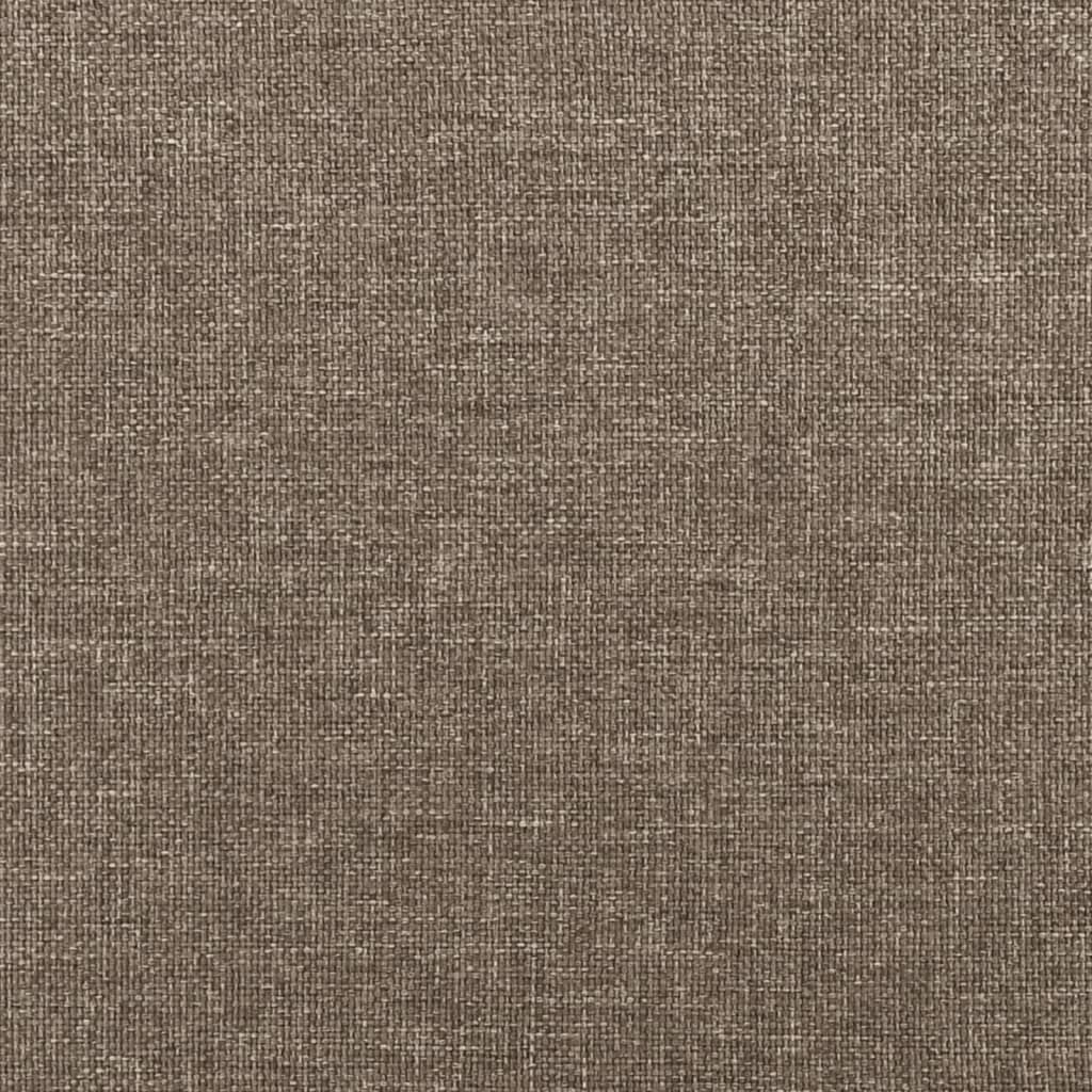 sengegavl med kanter 163x16x78/88 cm stof gråbrun - Image 6