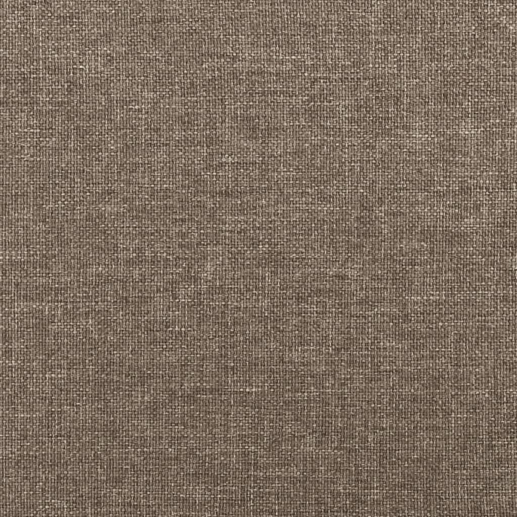 sengegavl med kanter 163x16x78/88 cm stof gråbrun - Image 6