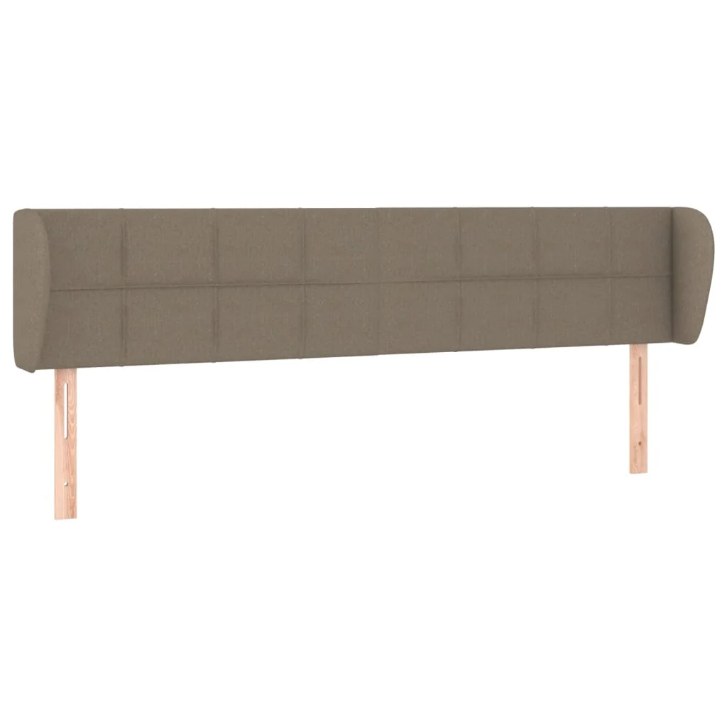 sengegavl med kanter 163x23x78/88 cm stof gråbrun - Image 2