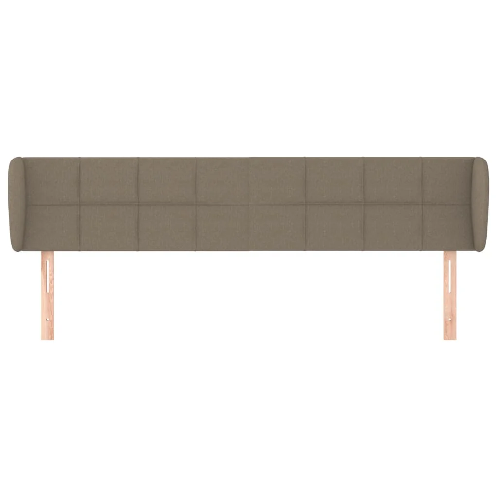 sengegavl med kanter 183x23x78/88 cm stof gråbrun - Image 3