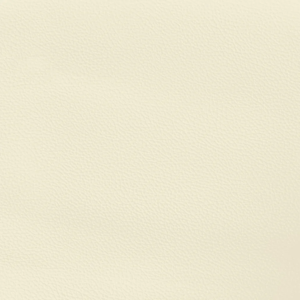sengegavl med kanter 203x16x78/88 cm kunstlæder cremefarvet - Image 6
