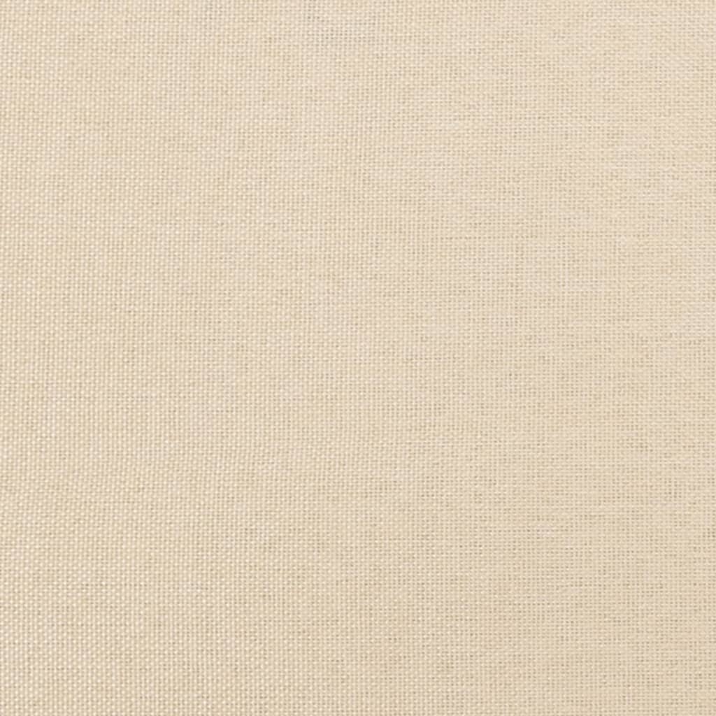 sengegavl med kanter 83x16x78/128 cm stof cremefarvet - Image 6