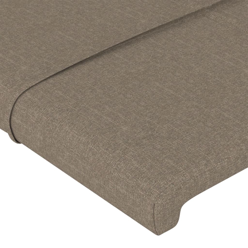 sengegavl med kanter 83x16x78/128 cm stof gråbrun - Image 5