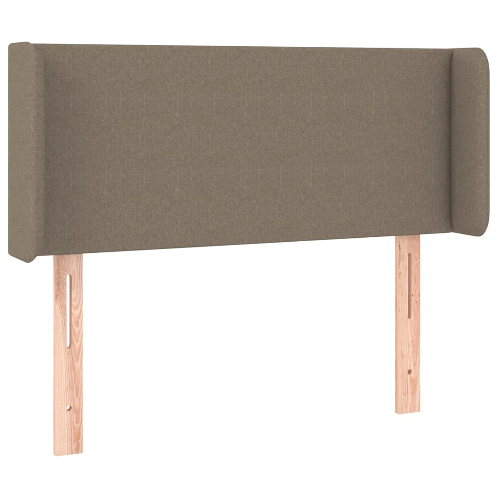 sengegavl med kanter 83x16x78/128 cm stof gråbrun - Image 2
