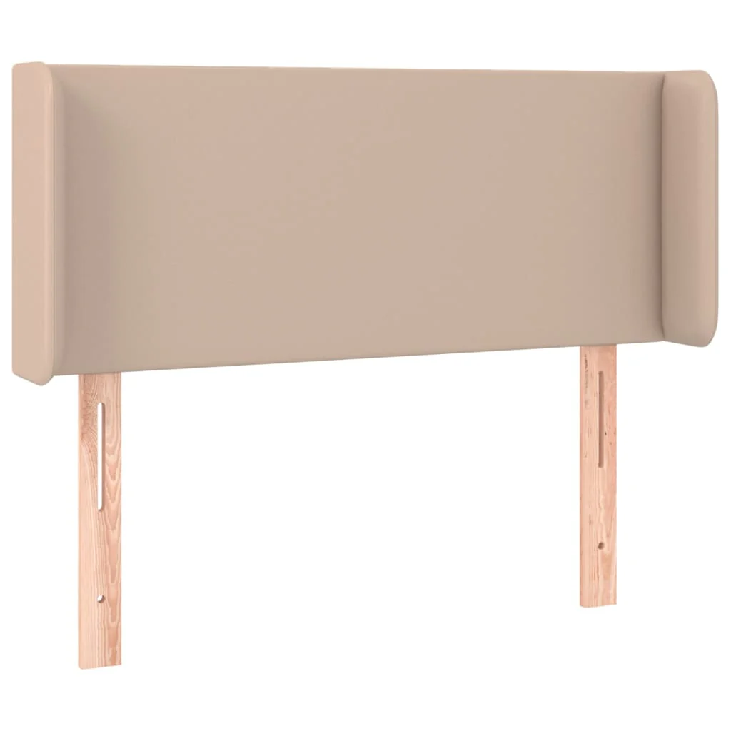 sengegavl med kanter 83x16x78/88 cm kunstlæder cappuccino - Image 2