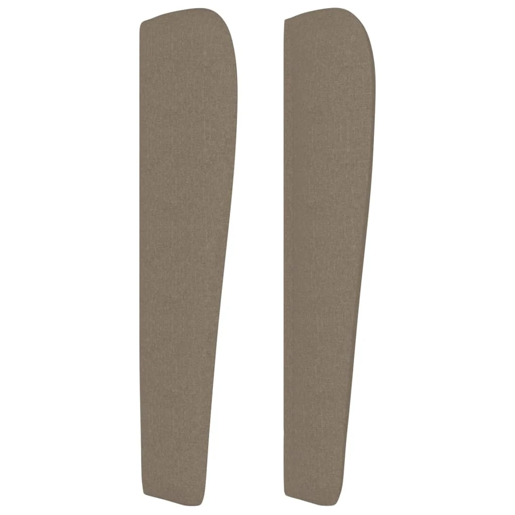 sengegavl med kanter 83x23x118/128 cm stof gråbrun - Image 4