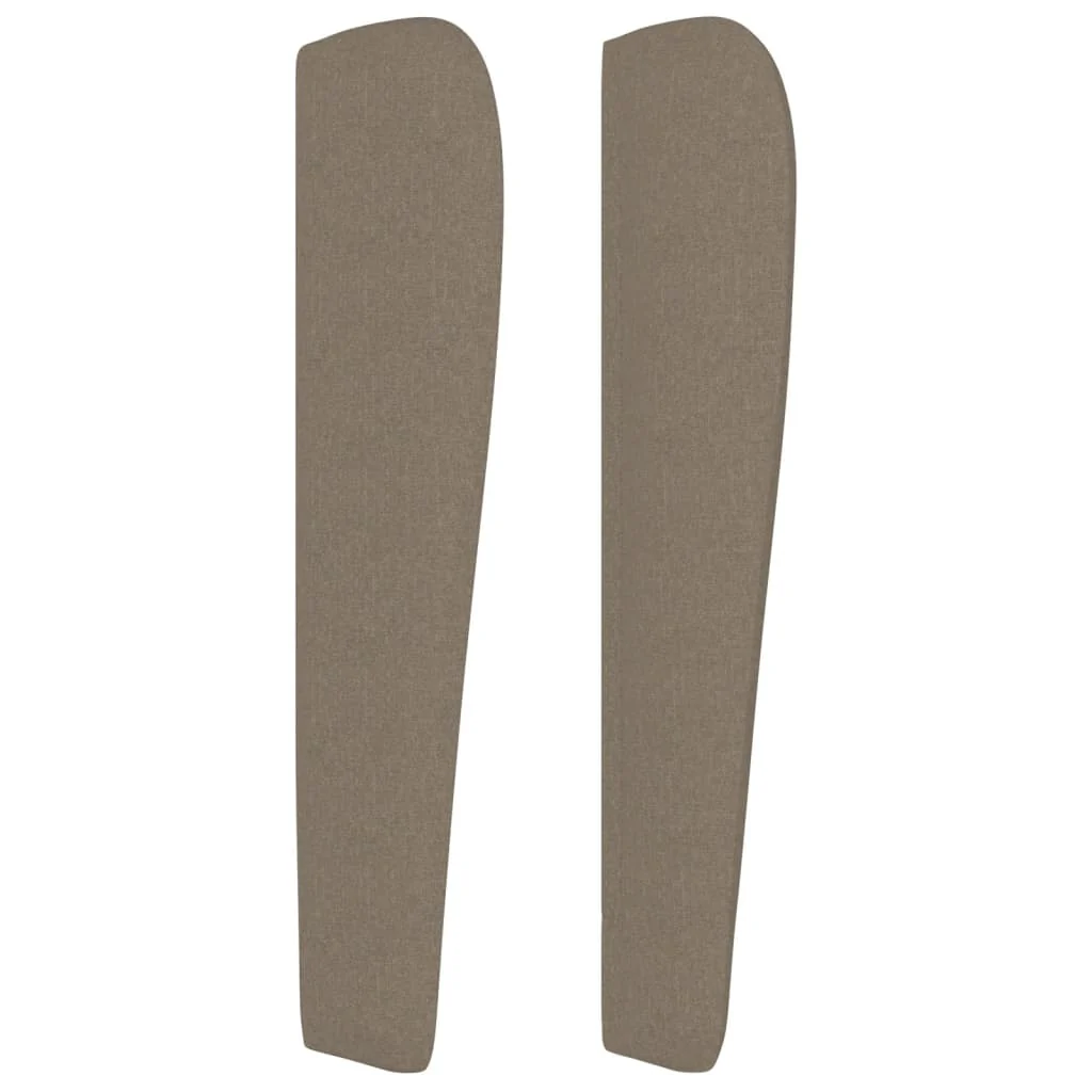 sengegavl med kanter 83x23x118/128 cm stof gråbrun - Image 4