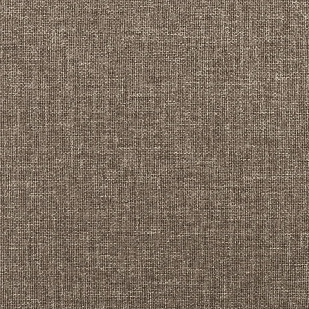 sengegavl med kanter 83x23x118/128 cm stof gråbrun - Image 6