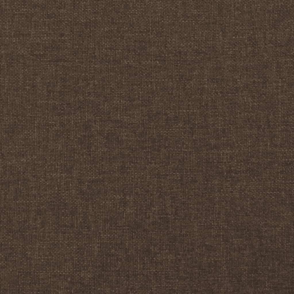 sengegavl med kanter 83x23x118/128 cm stof mørkebrun - Image 6