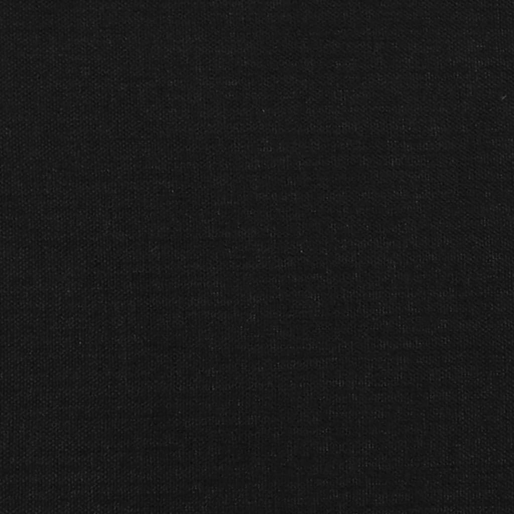 sengegavl med kanter 83x23x118/128 cm stof sort - Image 6
