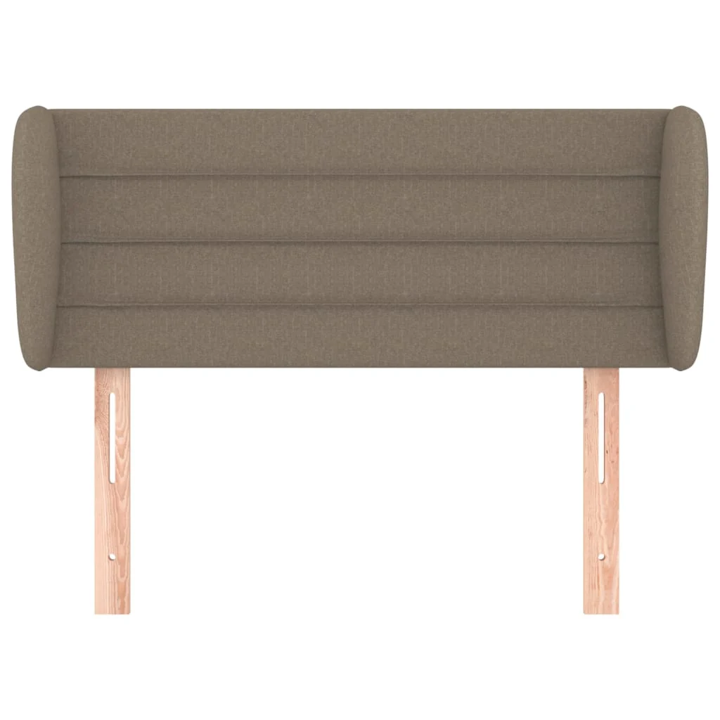 sengegavl med kanter 83x23x78/88 cm stof gråbrun - Image 3