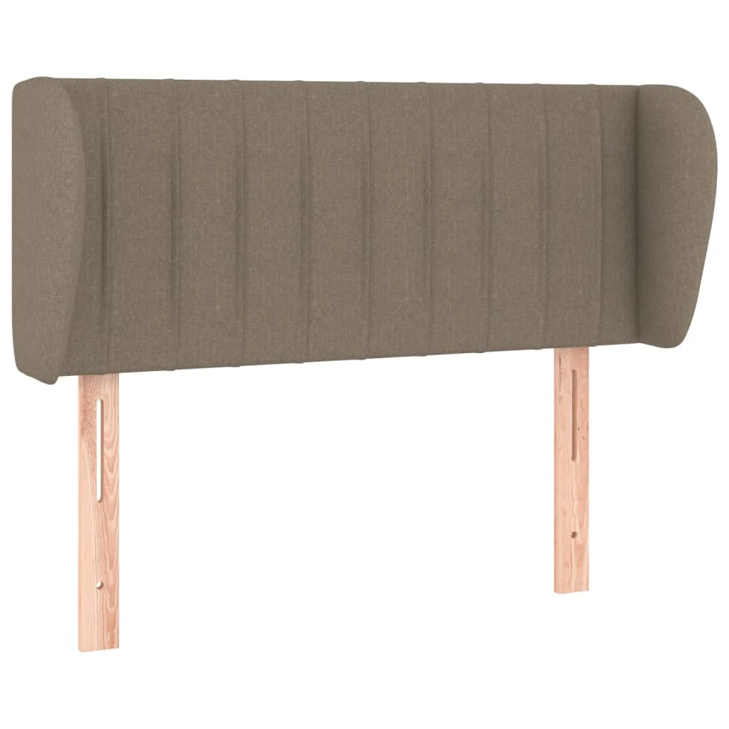 sengegavl med kanter 83x23x78/88 cm stof gråbrun - Image 2