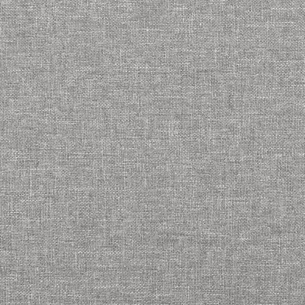 sengegavl med kanter 93x16x78/128 cm stof lysegrå - Image 6