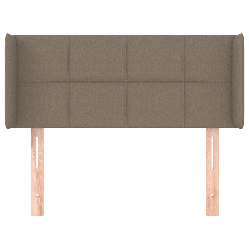 sengegavl med kanter 93x16x78/88 cm stof gråbrun - Image 3