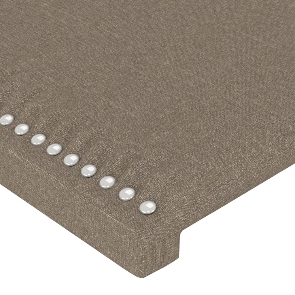 sengegavl med kanter 93x16x78/88 cm stof gråbrun - Image 5