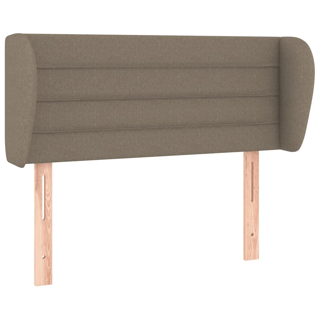 sengegavl med kanter 93x23x78/88 cm stof gråbrun - Image 2