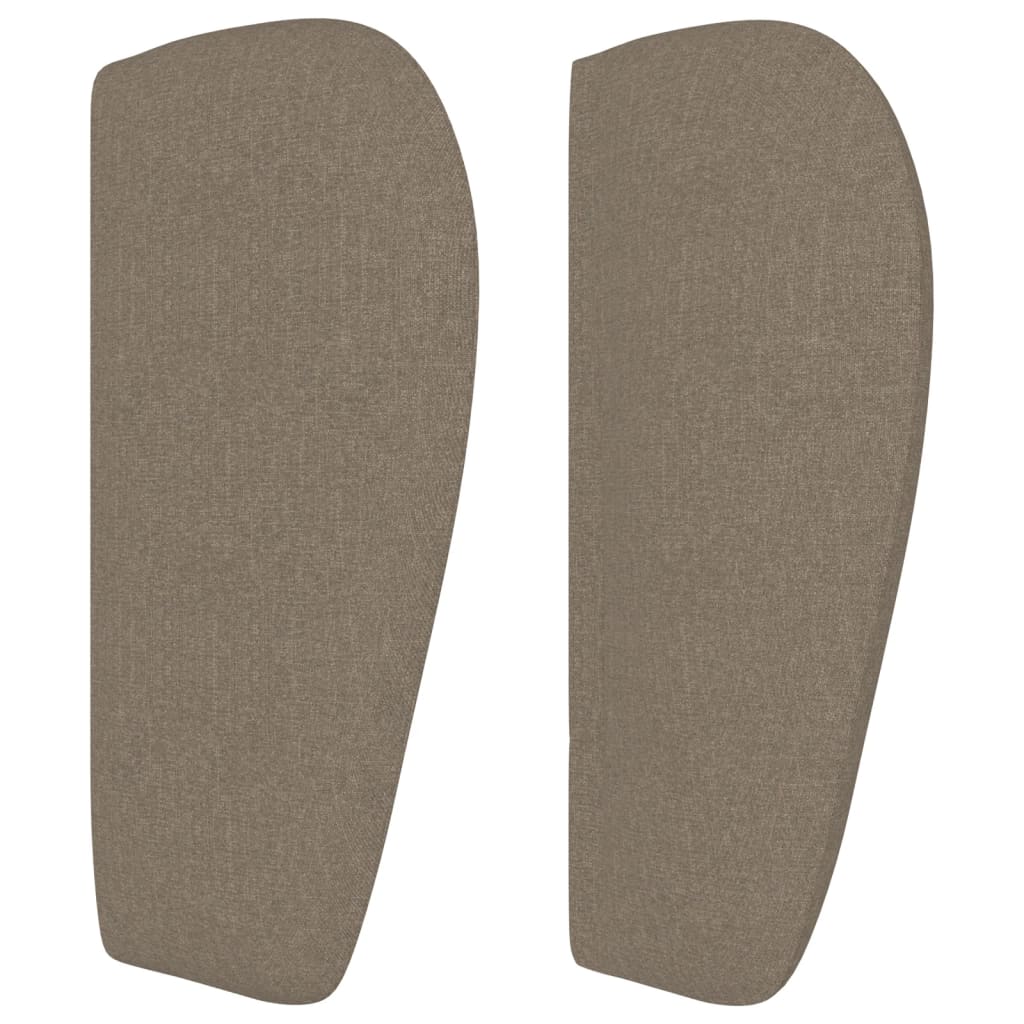 sengegavl med kanter 93x23x78/88 cm stof gråbrun - Image 4