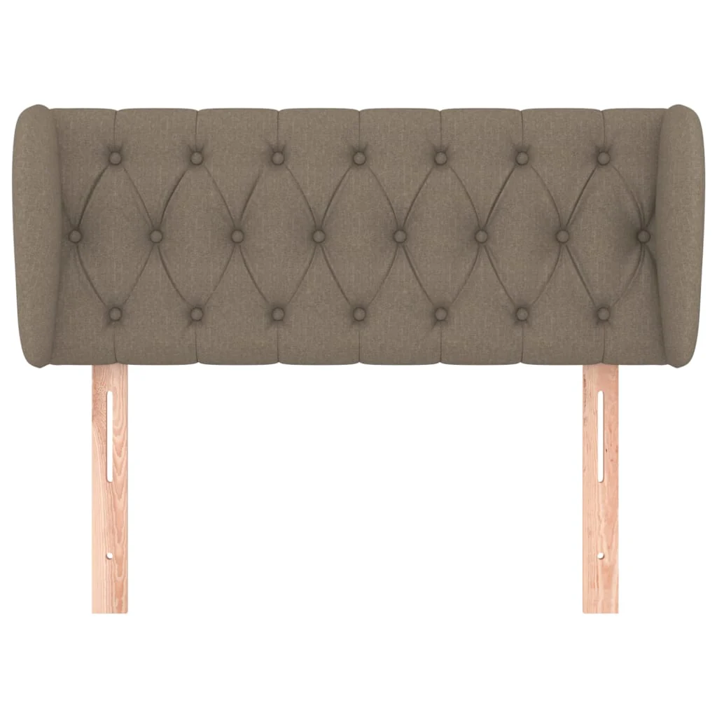 sengegavl med kanter 93x23x78/88 cm stof gråbrun - Image 3