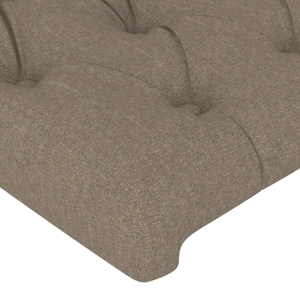 sengegavl med kanter 93x23x78/88 cm stof gråbrun - Image 5