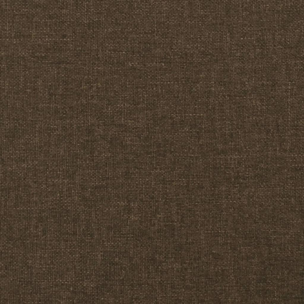 sengegavl med kanter 93x23x78/88 cm stof mørkebrun - Image 6