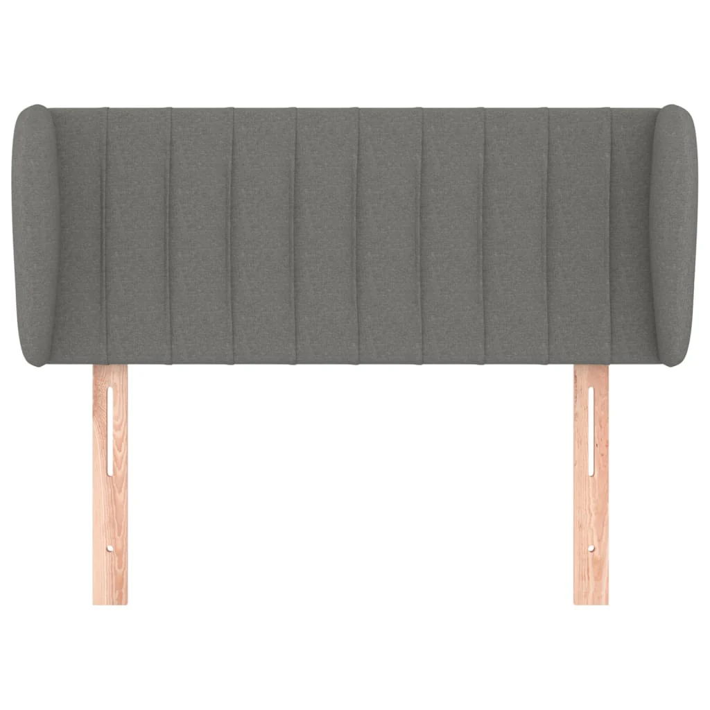 sengegavl med kanter 93x23x78/88 cm stof mørkegrå - Image 3