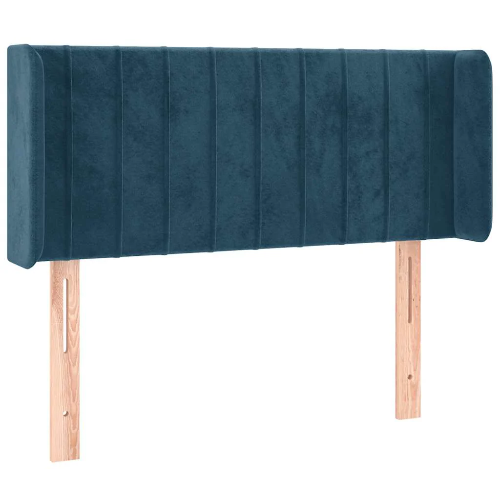 sengegavl med LED-lys 83x16x78/88 cm stof Mørkeblå - Image 3