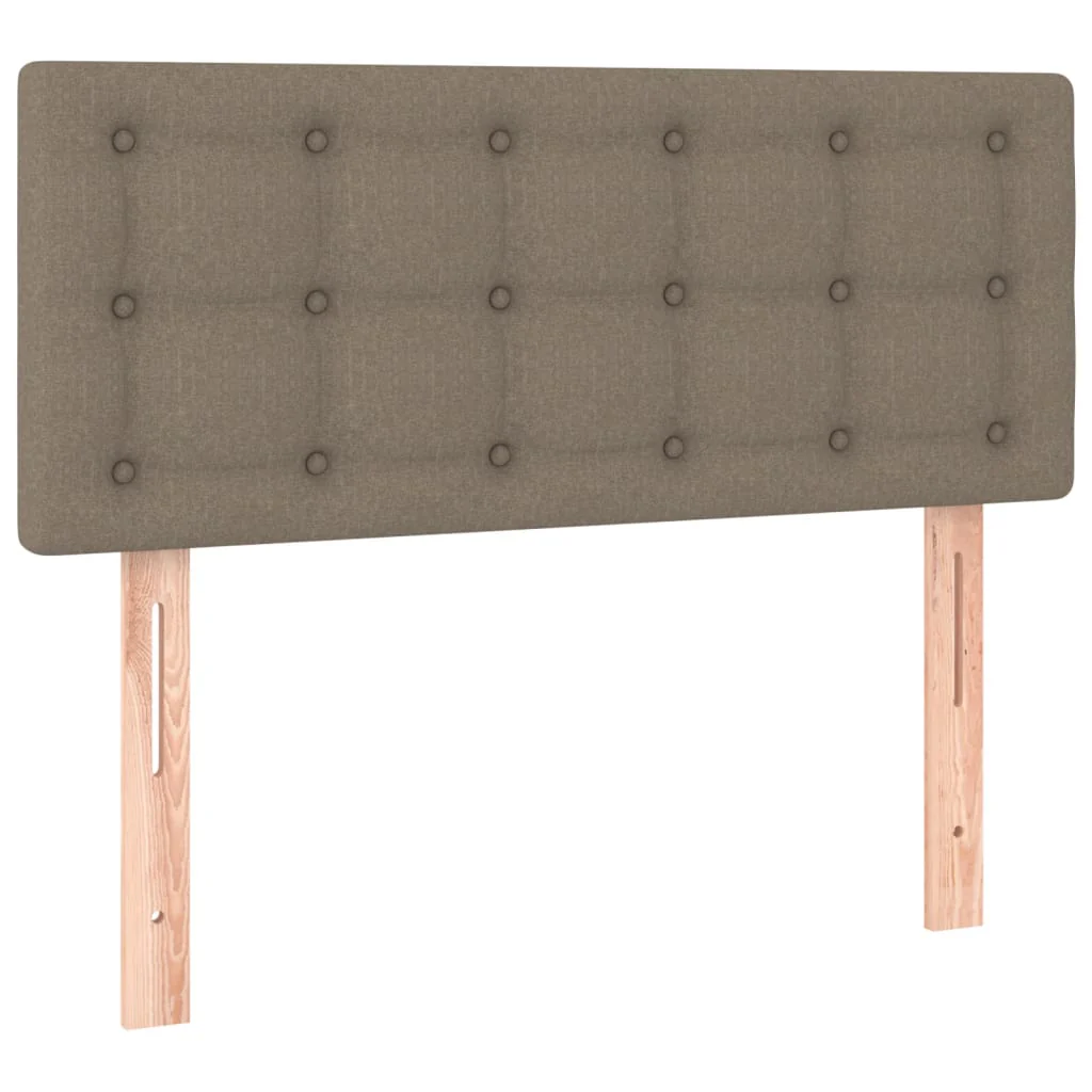 sengegavl med LED-lys 90x5x78/88 cm stof gråbrun - Image 4
