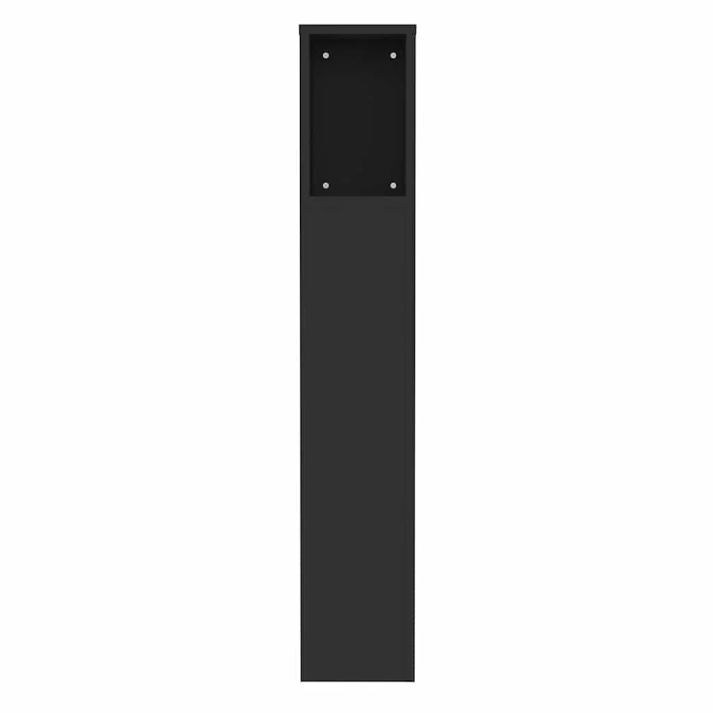sengegavl med opbevaring 100x18,5x102,5 cm sort - Image 5