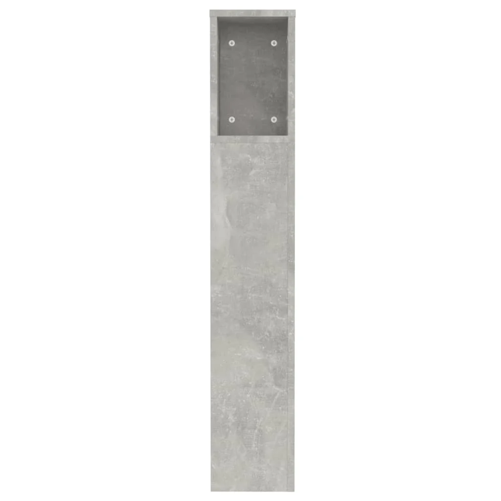 sengegavl med opbevaring 120x18,5x102,5 cm betongrå - Image 5