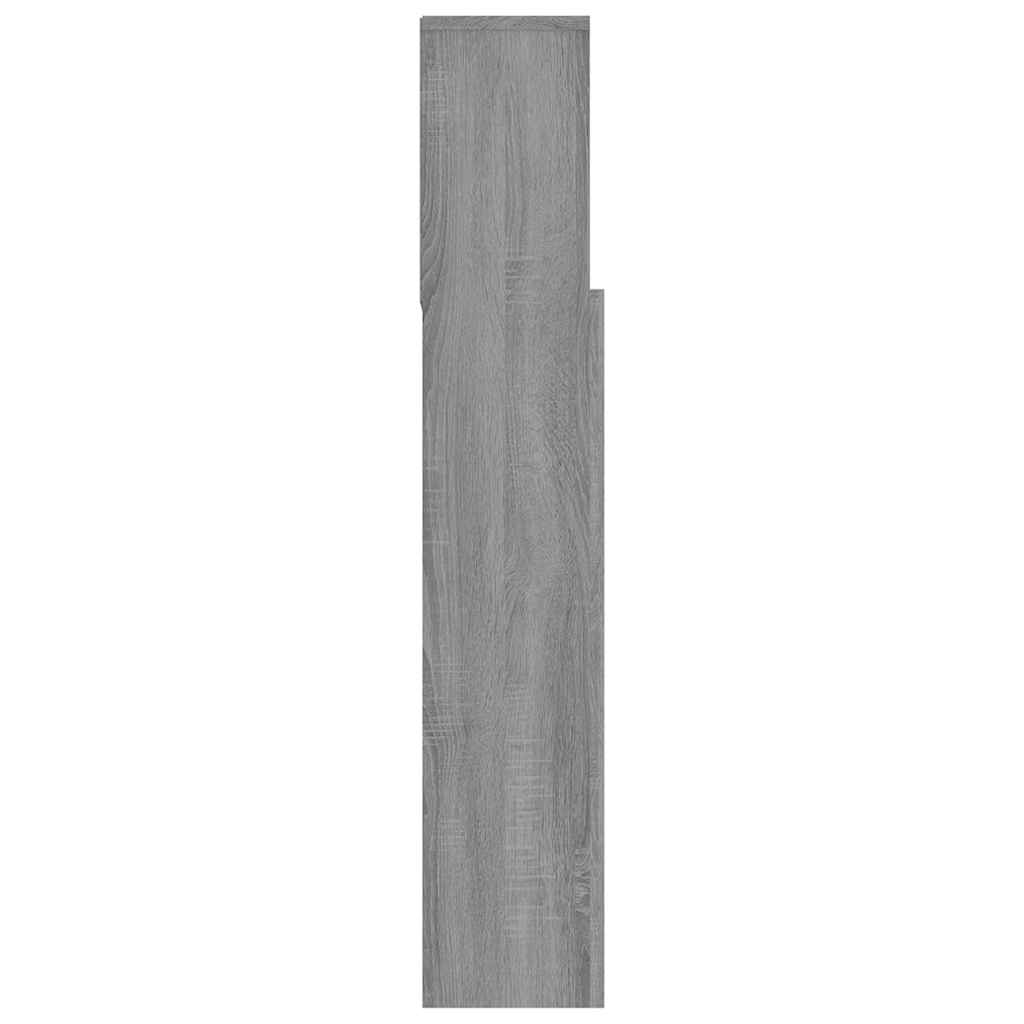 sengegavl med opbevaring 120x19x103,5 cm grå sonoma-eg - Image 6