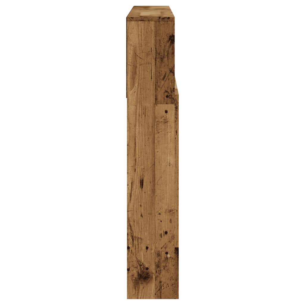 sengegavl med opbevaring 120x19x103,5 cm konstrueret træ - Image 5