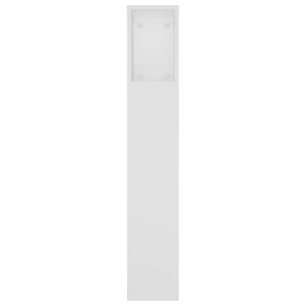 sengegavl med opbevaring 180x18,5x104,5 cm hvid - Image 5