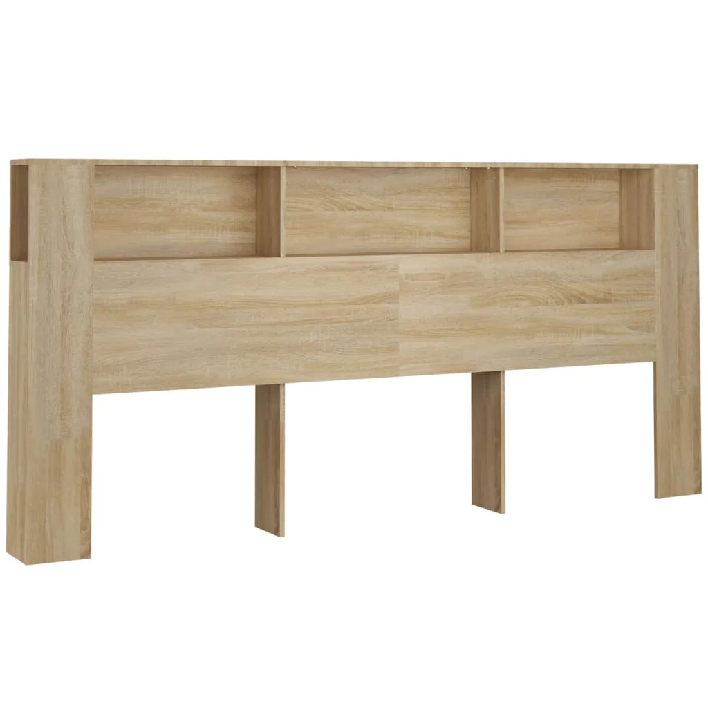 sengegavl med opbevaring 220x18,5x104,5 cm sonoma-eg - Image 2