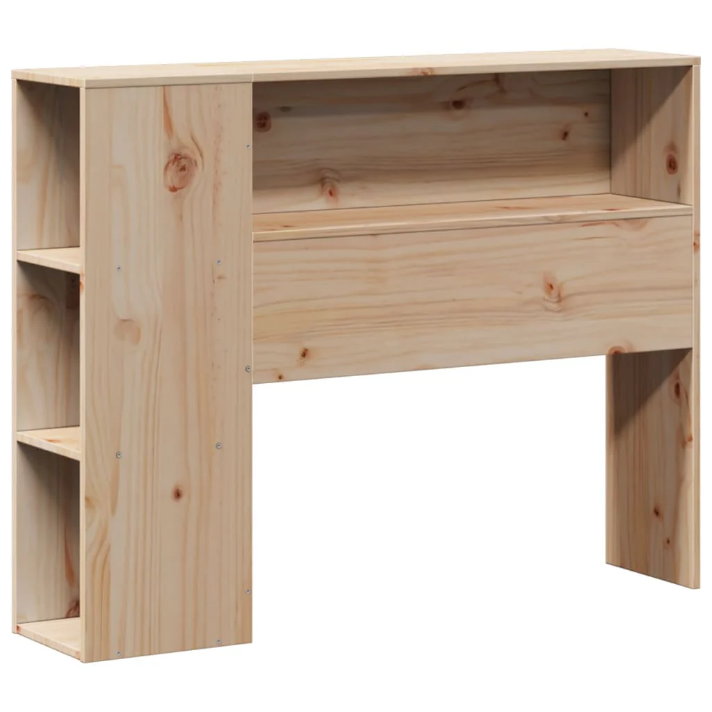 sengegavl med opbevaring 75 cm massivt fyrretræ hvid - Image 3