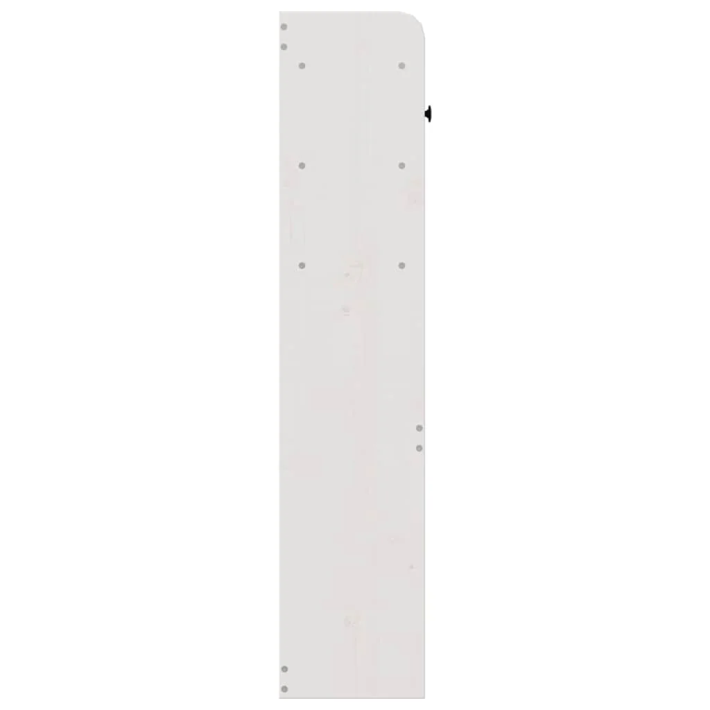 sengegavl med opbevaring 75 cm massivt fyrretræ hvid - Image 5