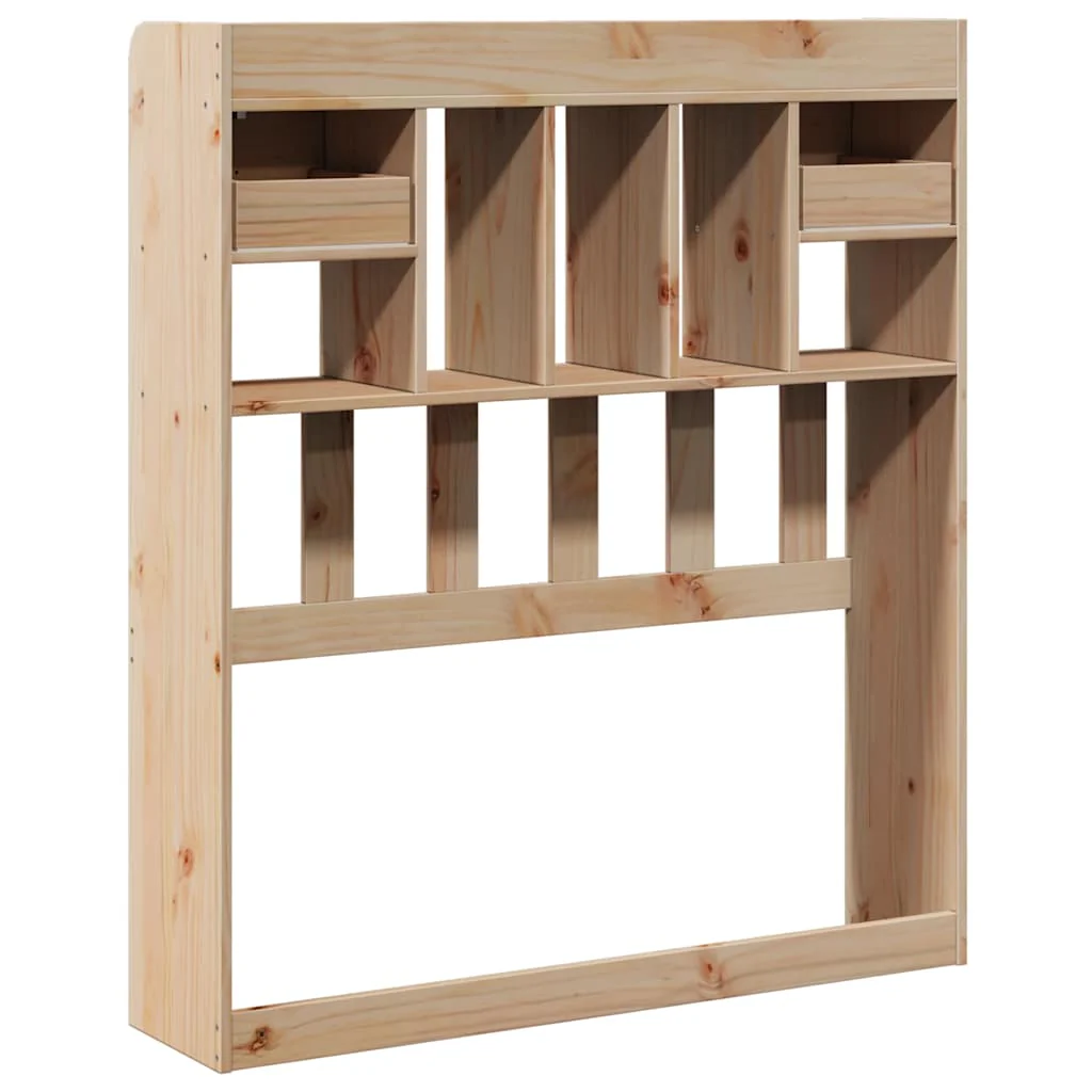 sengegavl med opbevaring 90 cm massivt træ fyrretræ - Image 6