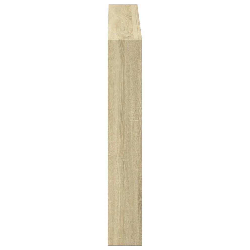 sengegavl med opbevaring og LED-lys 100x17x102 cm sonoma-eg - Image 7