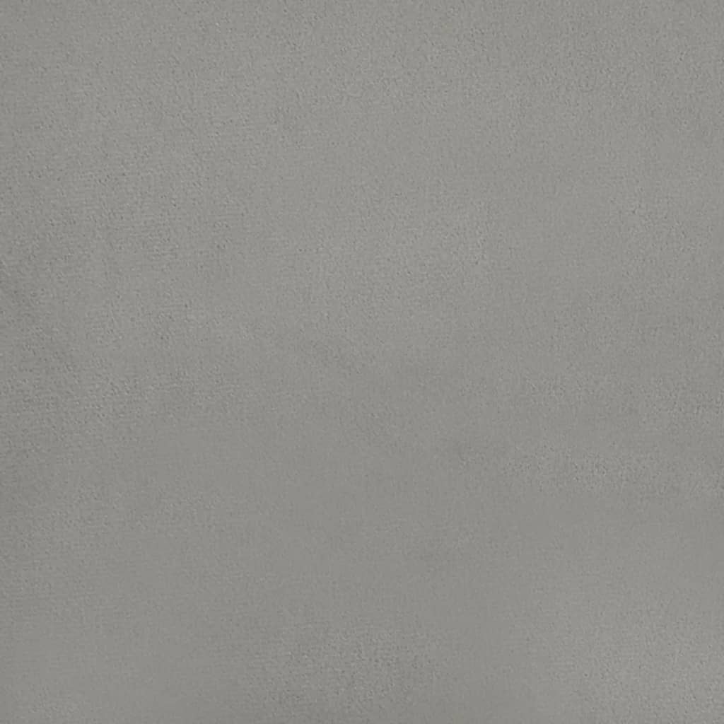 sengegavle 200x5x78/88 cm fløjl lysegrå - Image 7