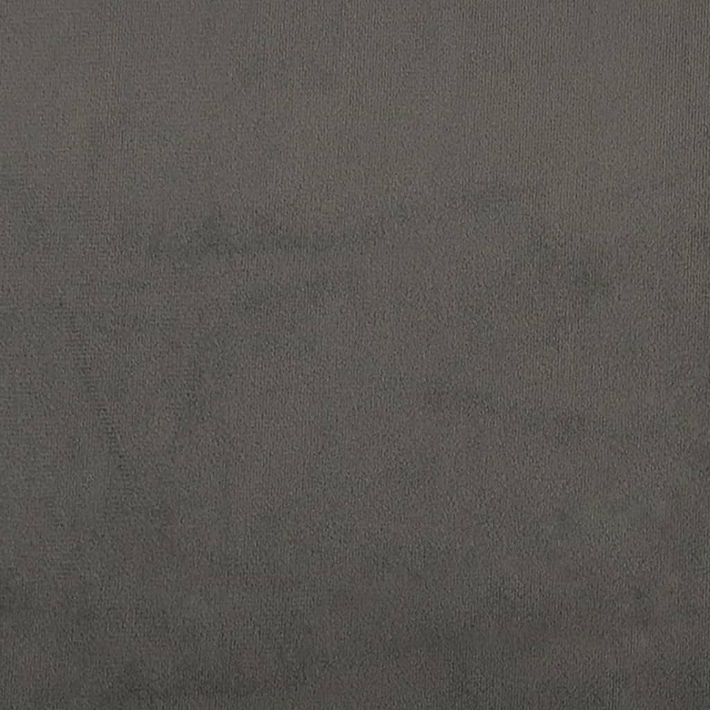 sengegavle 200x5x78/88 cm fløjl mørkegrå - Image 7