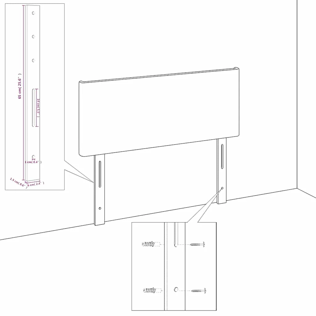 sengegavle 200x5x78/88 cm fløjl mørkegrøn - Image 5
