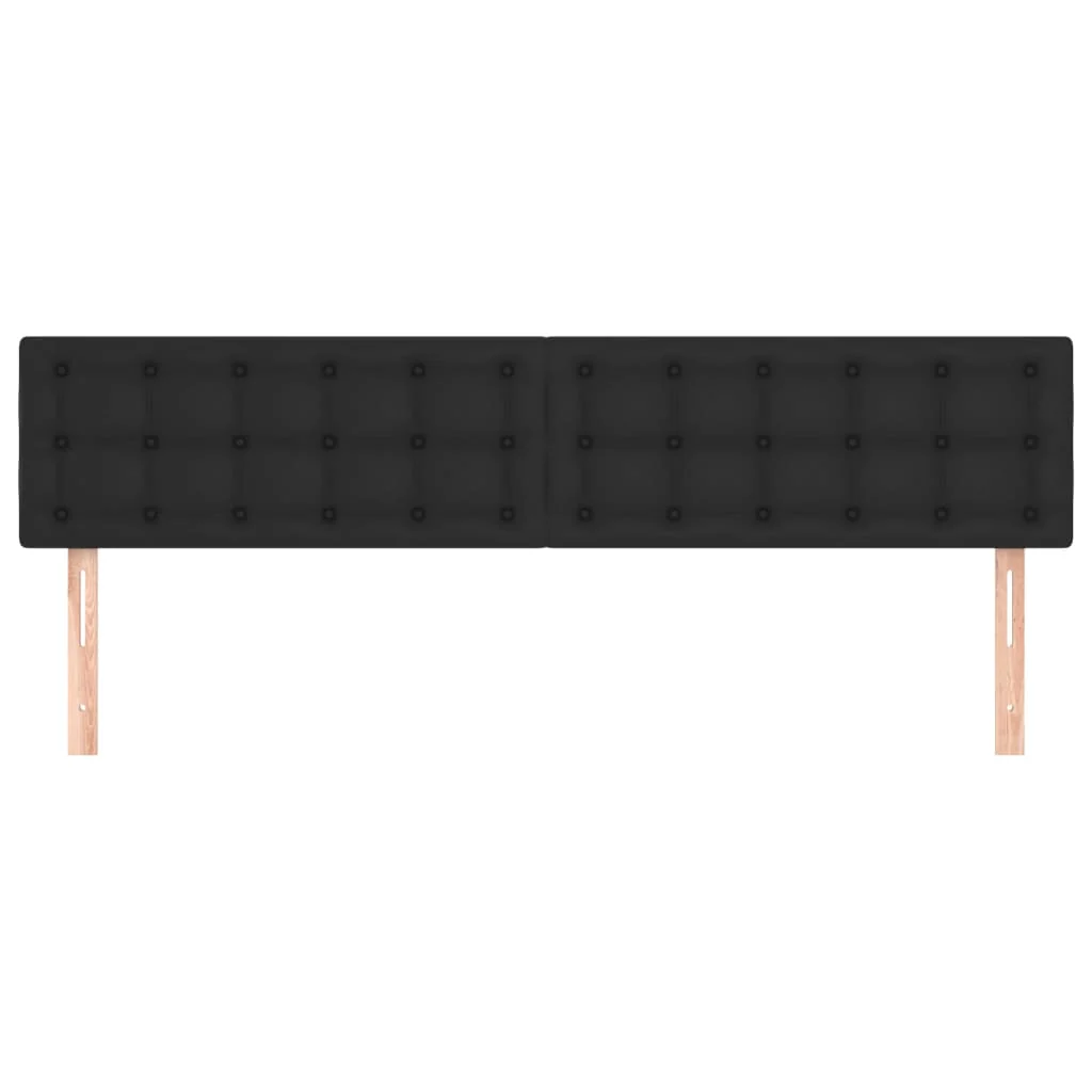 sengegavle 200x5x78/88 cm kunstlæder sort - Image 3