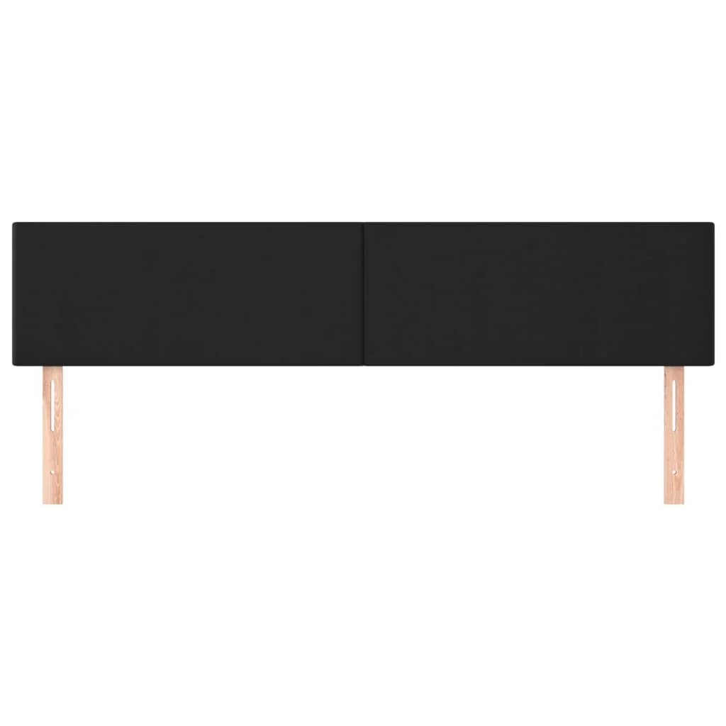 sengegavle 200x5x78/88 cm kunstlæder sort - Image 3