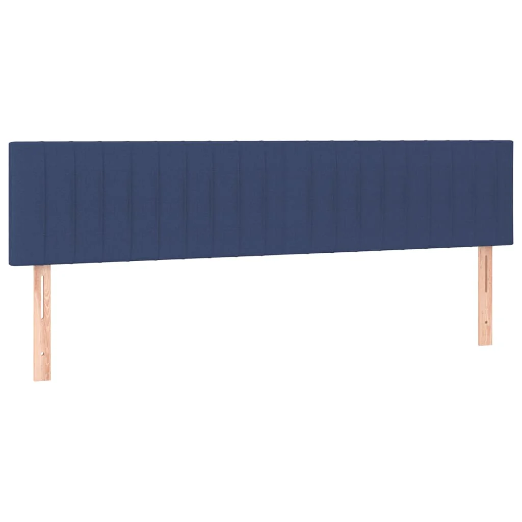 sengegavle 200x5x78/88 cm stof blå - Image 2